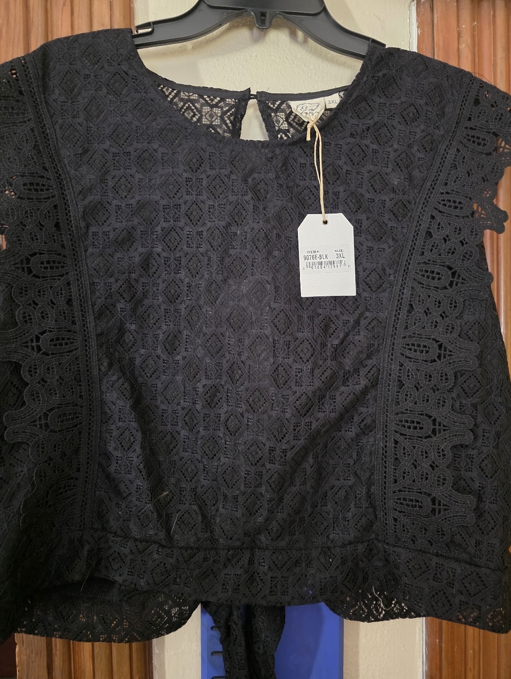 Black Lace Crop Top - Elegant Cropped Blouse